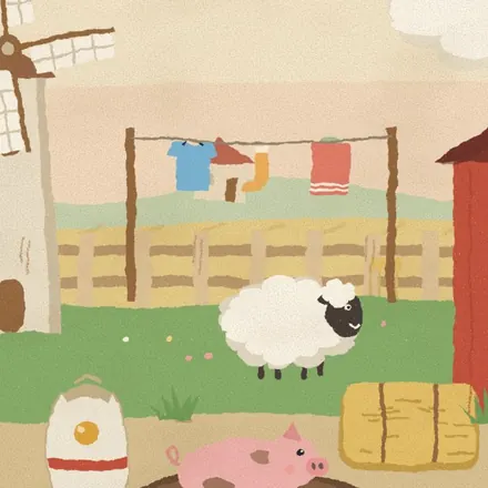 The farm: a sheep by the washing line