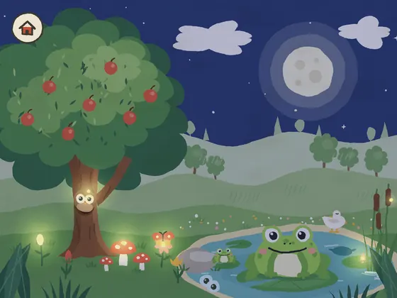 The pond, a screenshot from Tiny Atlas on iPad