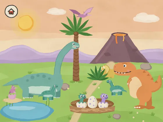 Dinosaur valley, a screenshot from Tiny Atlas on iPad