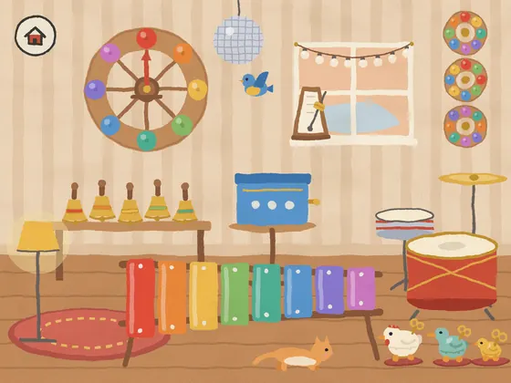 The music room, a screenshot from Tiny Atlas on iPad